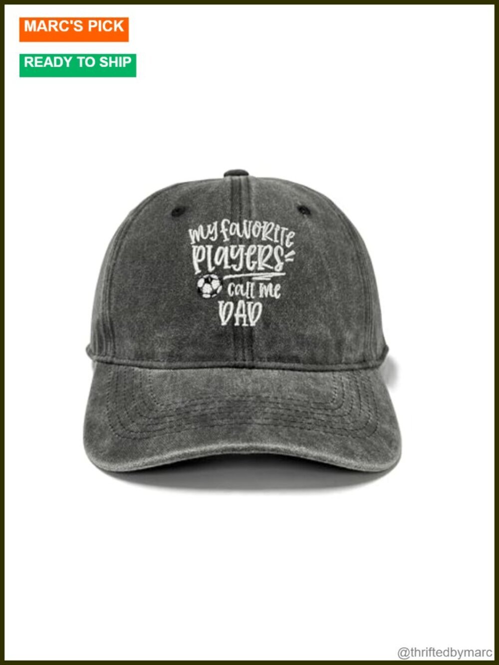 My Favorite Players Call Me Dad Embroidered Baseball Cap Adjustable Unisex